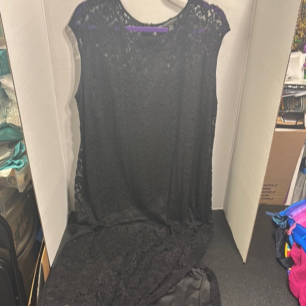 Elegant Black LaceLong  Dress size 20 W plus